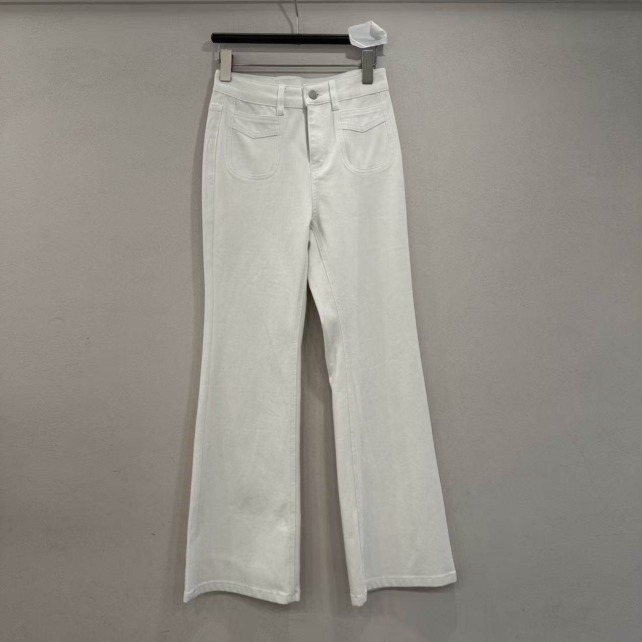 欧洲站2026春季新款欧货两口袋显瘦微喇裤百搭休闲牛仔裤女6627