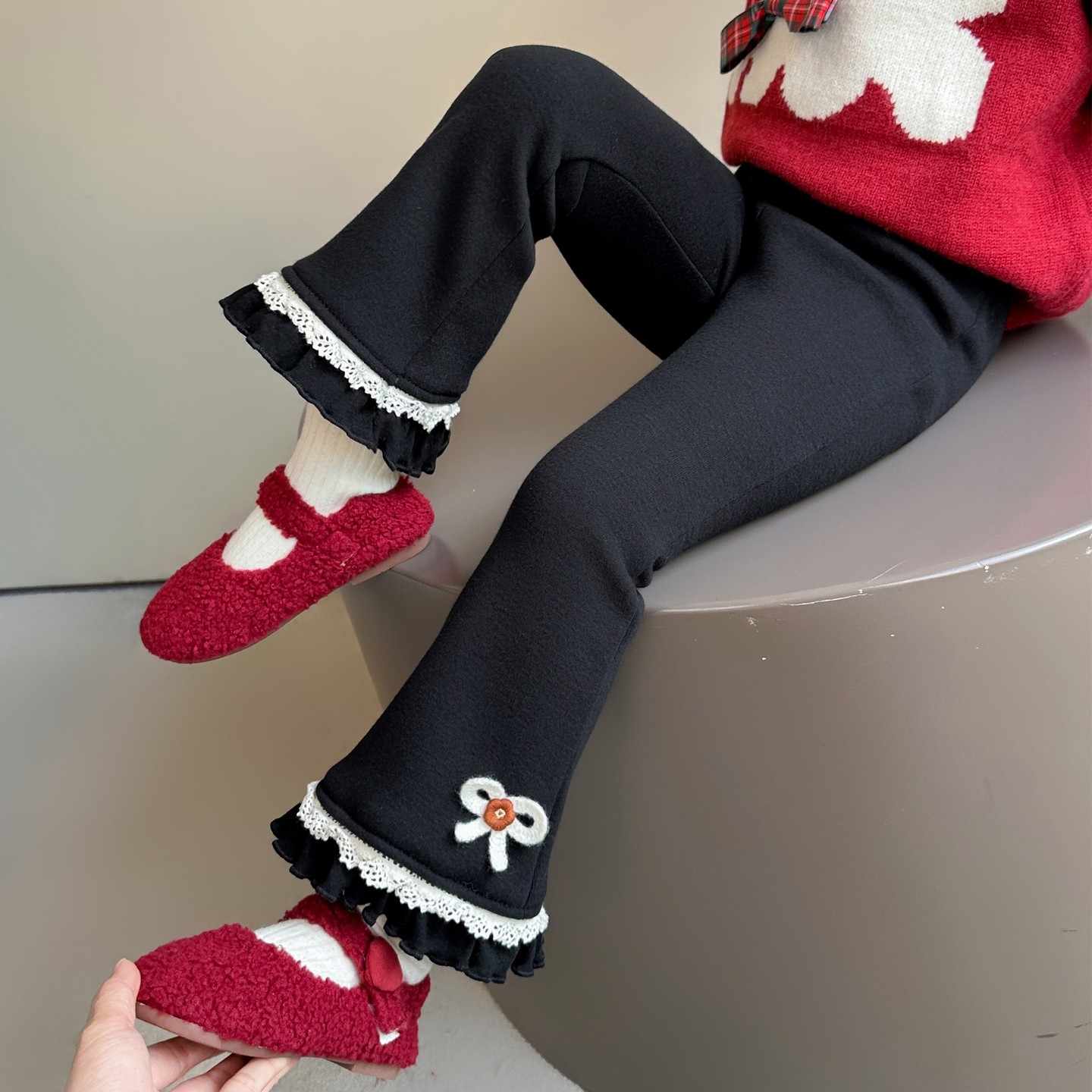 女童加绒裤子秋冬季2025新款儿童冬装宝宝一体绒外穿喇叭裤打底裤,童装/婴儿装/亲子装,裤子,淘宝优惠券,粉丝福利购,淘宝优惠卷