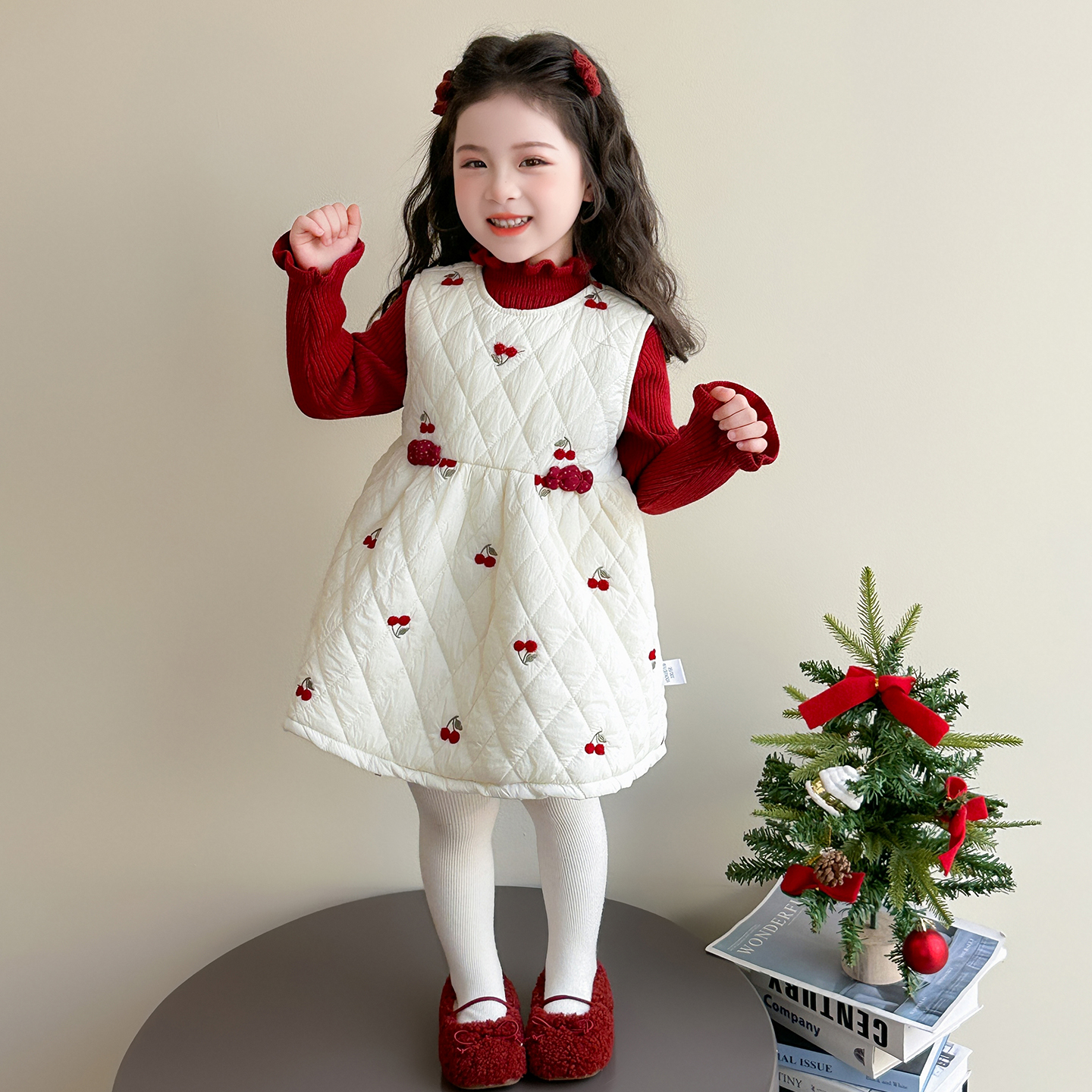 超好看女童背心裙套装冬装连衣裙