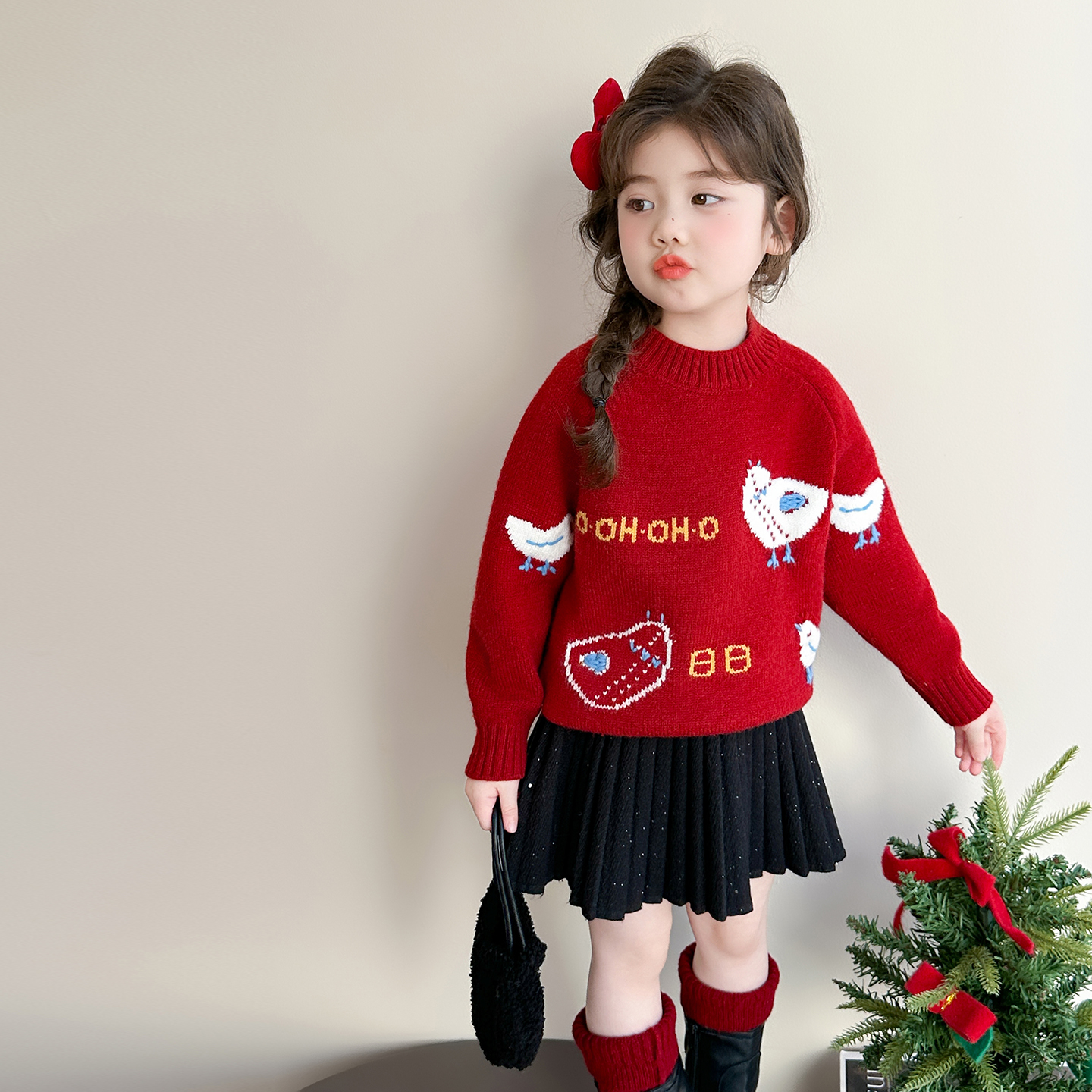 超好看女童毛衣冬季加厚保暖内搭