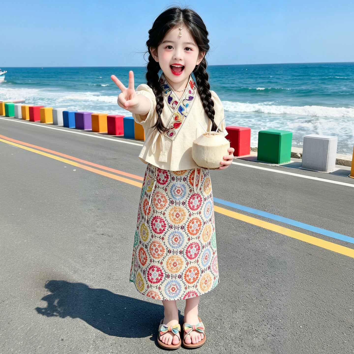女童民族风套装夏季2026新款洋气图片