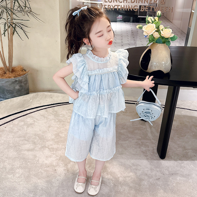 夏装套装2025新款小童韩版儿童夏季女宝宝洋气时髦两件套