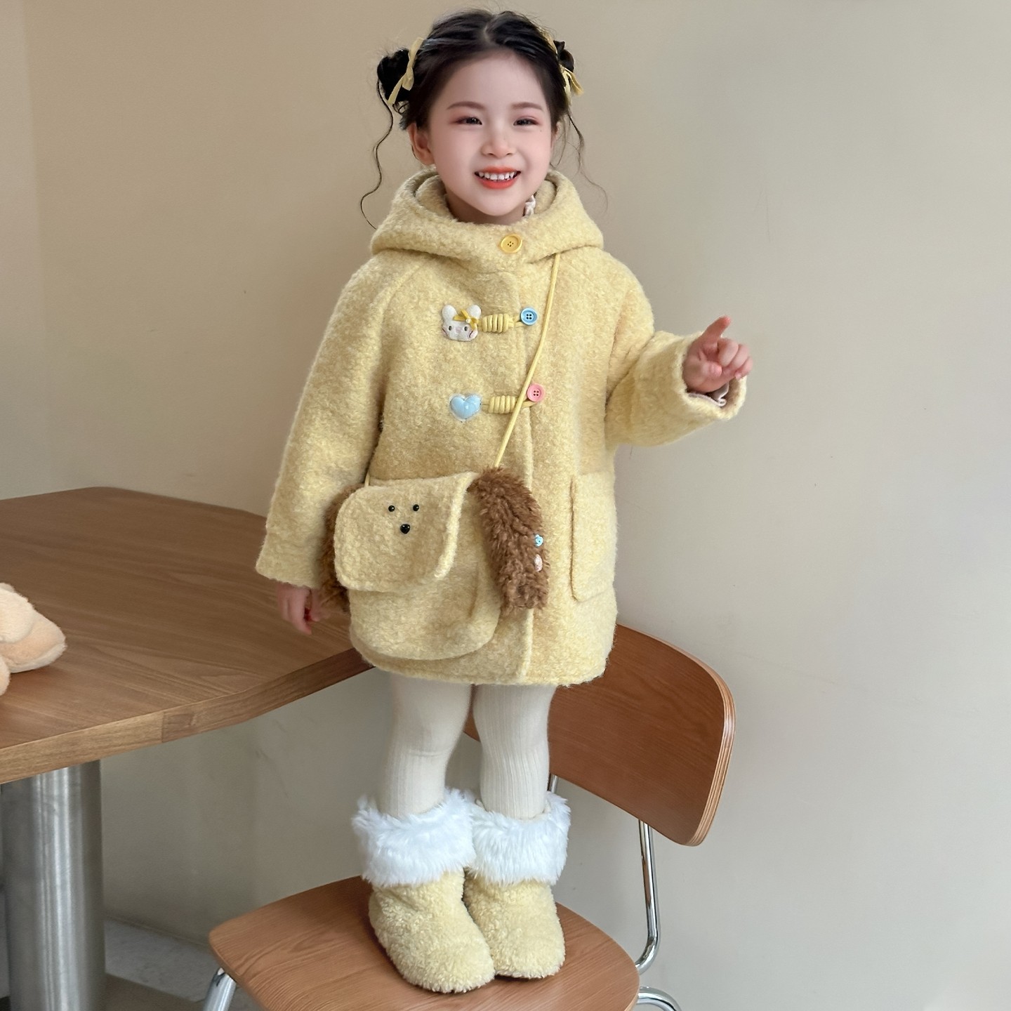 女童夹棉外套冬装2025新款小童超好看儿童冬季女宝宝加厚毛毛大衣,童装/婴儿装/亲子装,普通外套,淘宝优惠券,粉丝福利购,淘宝优惠卷