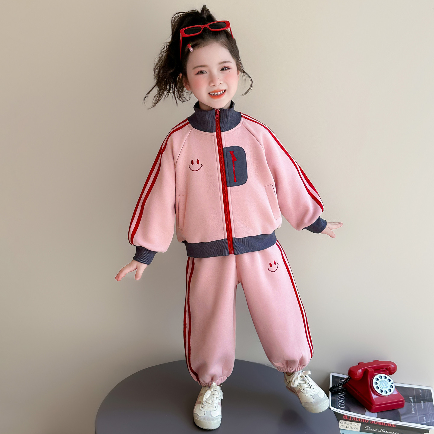 超好看女童套装春秋季休闲两件套图片