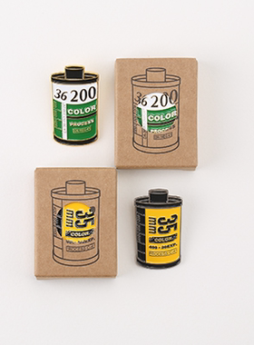 柯达富士胶卷宝丽来彩虹机ONESTEP禄来相机徽章菲林金属徽章胸针