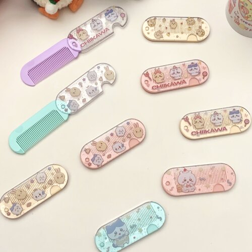 吉伊卡哇可爱折叠便携梳子少女心卡通mini儿童学生随身刘海梳女生