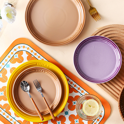 釉下彩陶瓷cdok西餐盘北欧