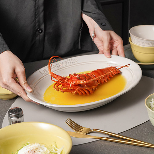 蒸鱼cdok陶瓷餐盘釉下彩