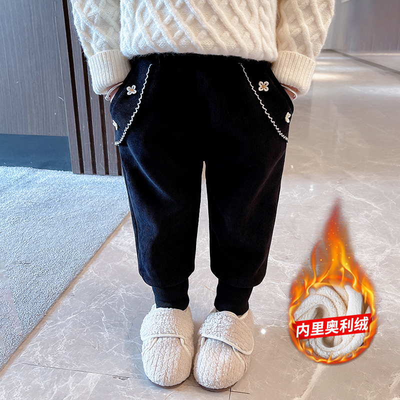 加绒长裤韩版保暖加厚