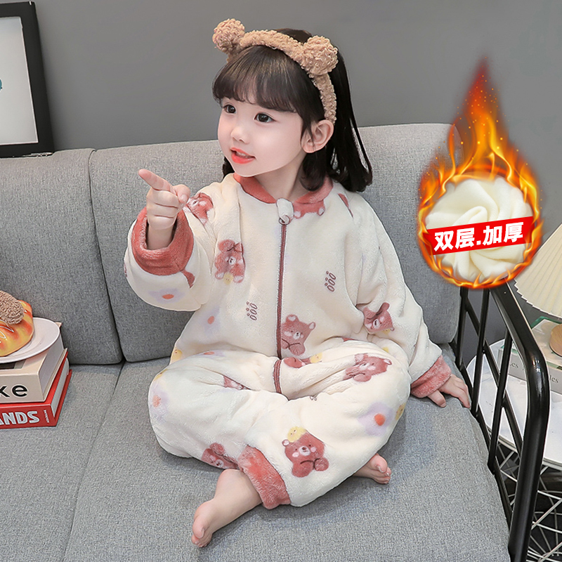 朵贝熊连体睡衣睡袋防踢保暖