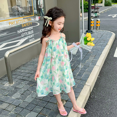 朵贝熊女童吊带裙夏季裙子