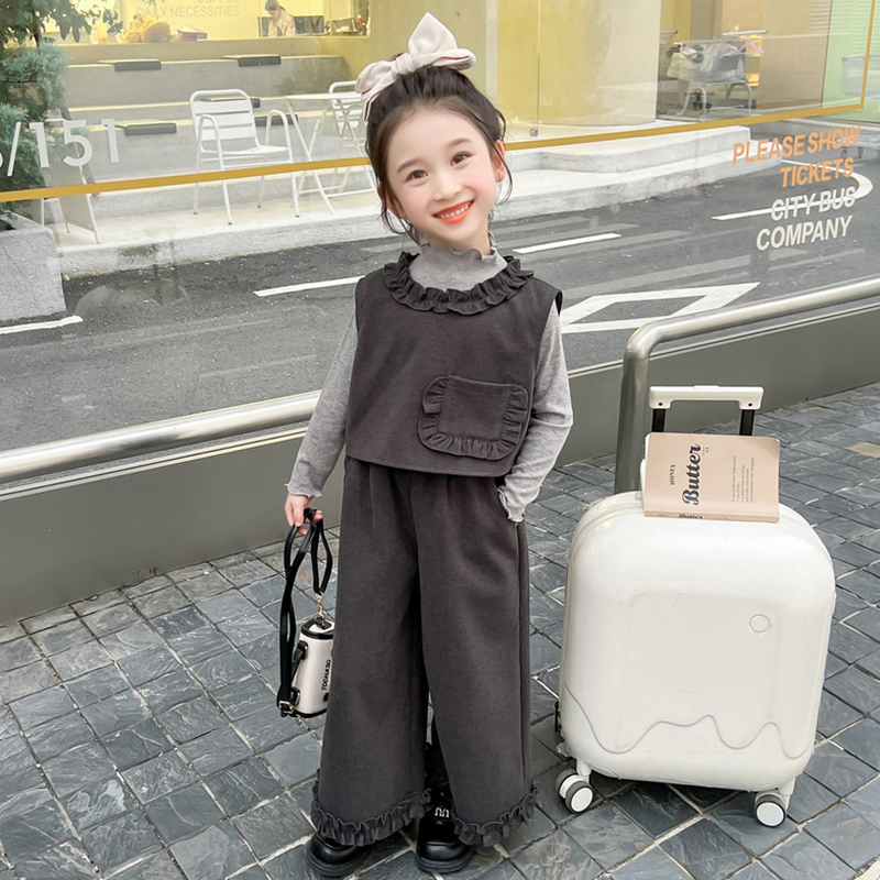 朵贝熊洋气三件套春秋套装