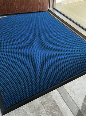 蓝色门口地毯门外大门入户门防滑地垫加厚脚垫深蓝色高级门垫家用