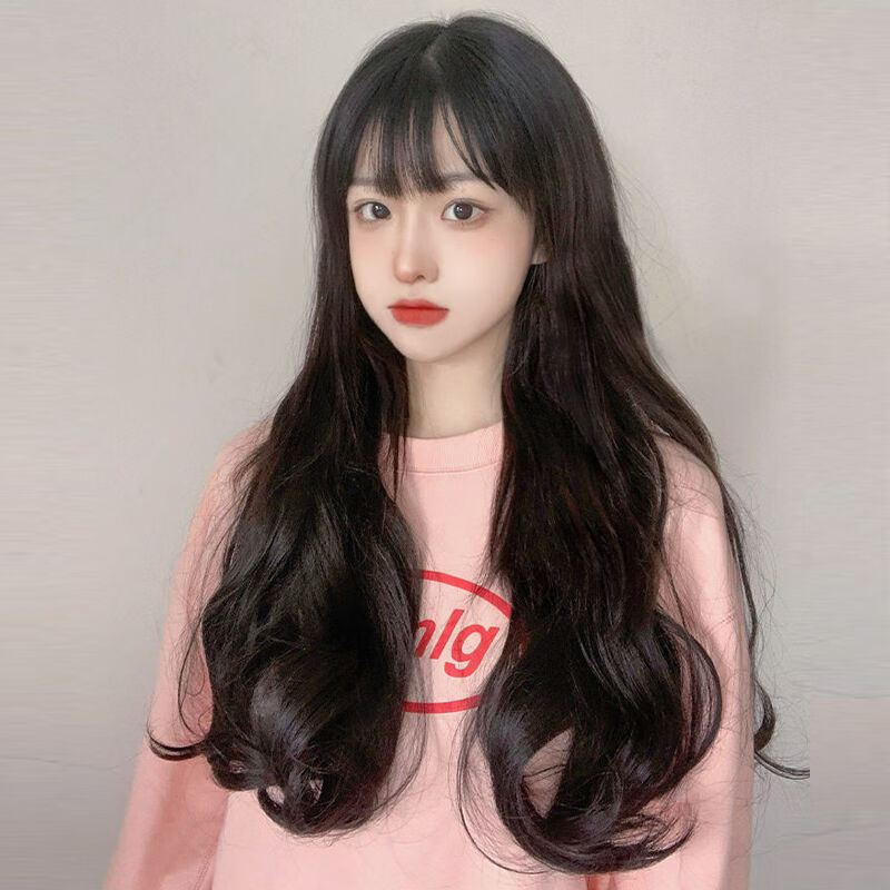绿简堂假发女真发自然全套头假发套女长发自然全头套逼真长卷发大