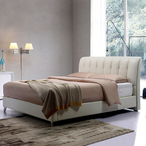 米亚现代简约软包家用双人床架