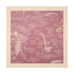 锦墨堂蜡染宋锦斗方宣纸34 45cm斗方宣纸吉祥龙纹冰梅小品宣纸半生熟微喷套色彩色复古花边套色宣纸安徽泾县