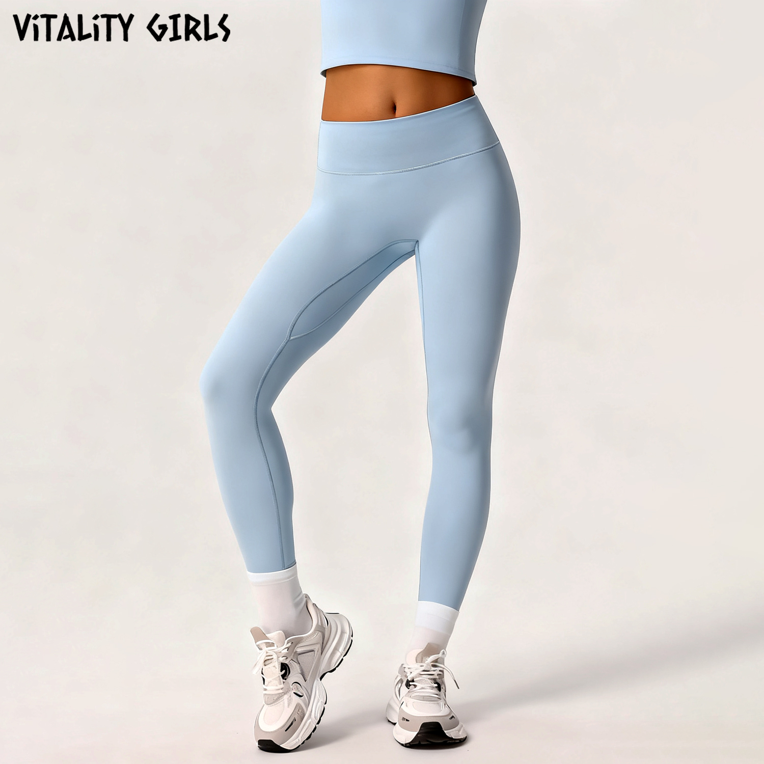 Vitality Girls瑜伽长裤加绒速干裸感高腰外穿运动紧身健身裤女士