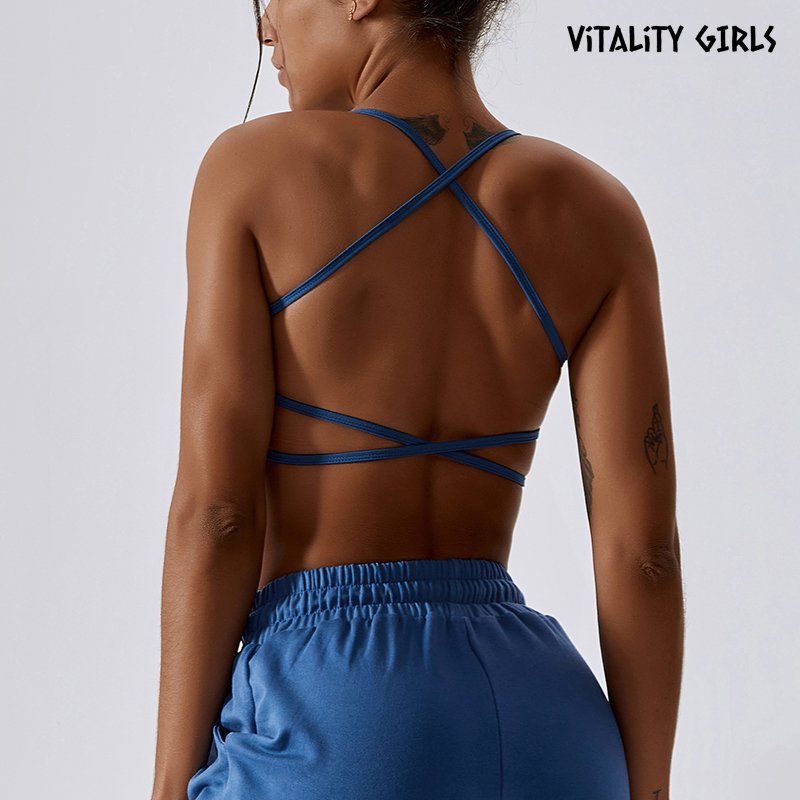 Vitality Girls欧美瑜伽内衣交叉美背性感大胸普拉提健身健身文胸 运动服/休闲服装 运动文胸 原图主图