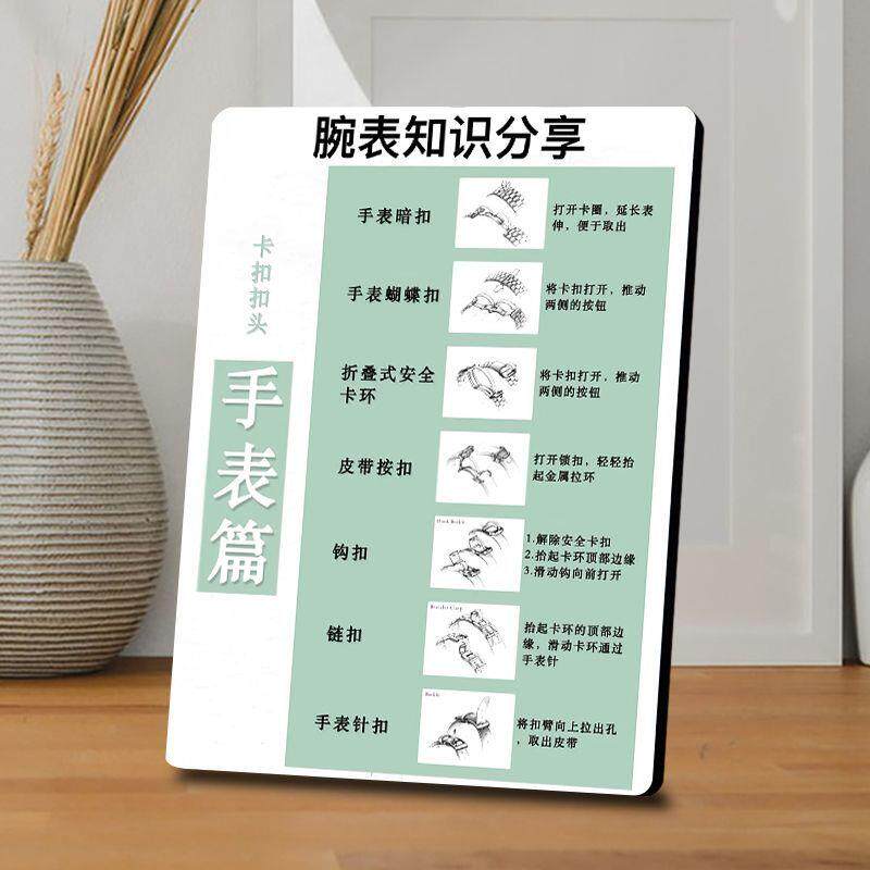 腕表知识分享手表篇相框摆件手表卡扣扣头使用图解表友桌面装饰