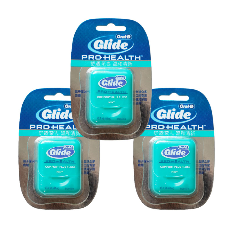 欧乐B舒适牙线40米3盒