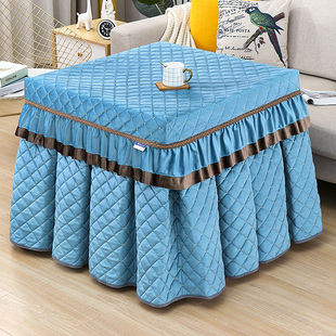 烤火罩套正方形麻将桌保暖套冬季炉火罩电暖炉电茶几取.暖桌罩加