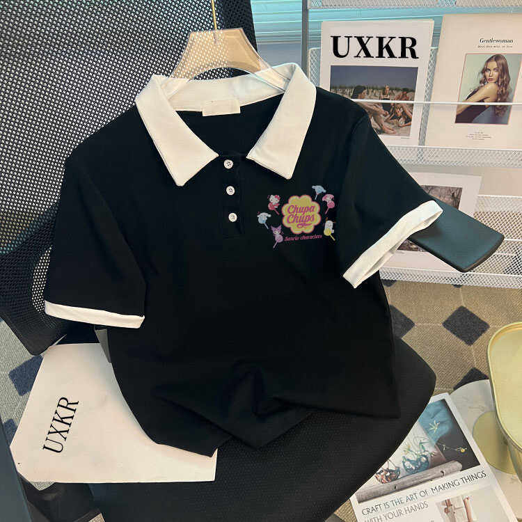 三丽鸥女童T恤夏装打底衫2024新款中大童时髦polo短袖翻领上衣ins,童装/婴儿装/亲子装,儿童POLO衫,淘宝优惠券,粉丝福利购,淘宝优惠卷