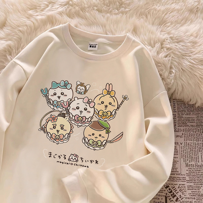 女宝卡通吉伊卡哇可爱风卫衣