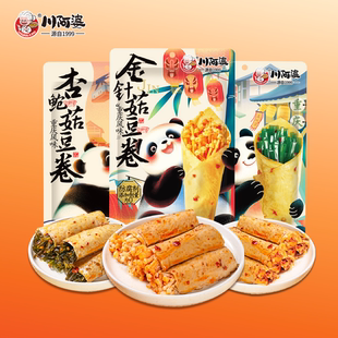 川阿婆海带杏鲍菇香辣解馋饱腹川阿婆金针菇豆皮卷鲜嫩零食