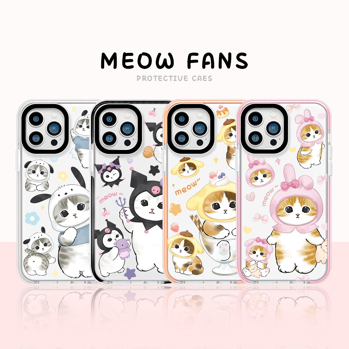 猫饭 可爱猫咪扮演苹果16手机壳iPhone15promax适用14plus透明13小猫情侣12mini卡通11新款mofusand