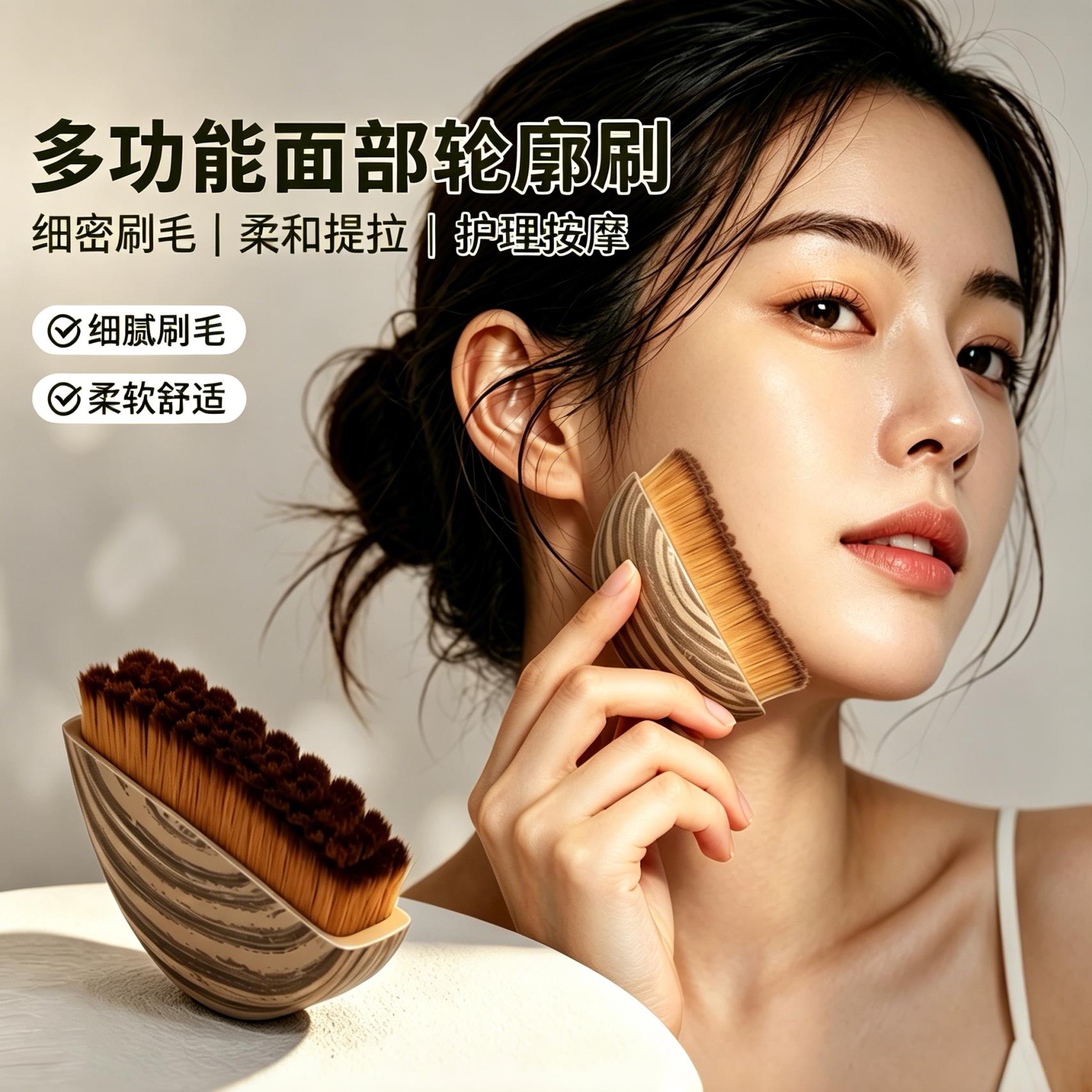 淋巴刷脸部提拉紧致按摩面部刷