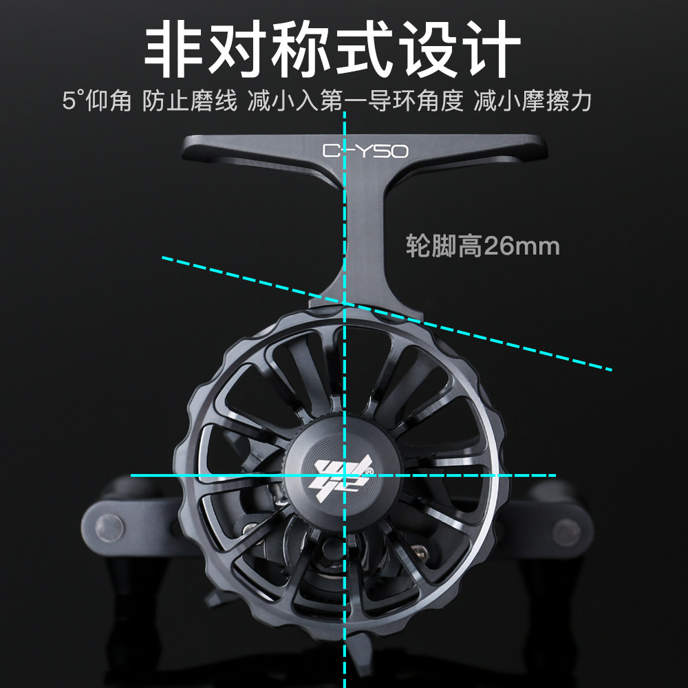 前打轮全金属超轻倍速3:1迷你80g冰钓轮谷麦钓专用鱼线轮 谷麦轮