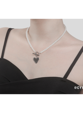 CYPHER 甜酷辣妹小珍珠项链女潮INS冷淡风清冷感配饰品简约锁骨链