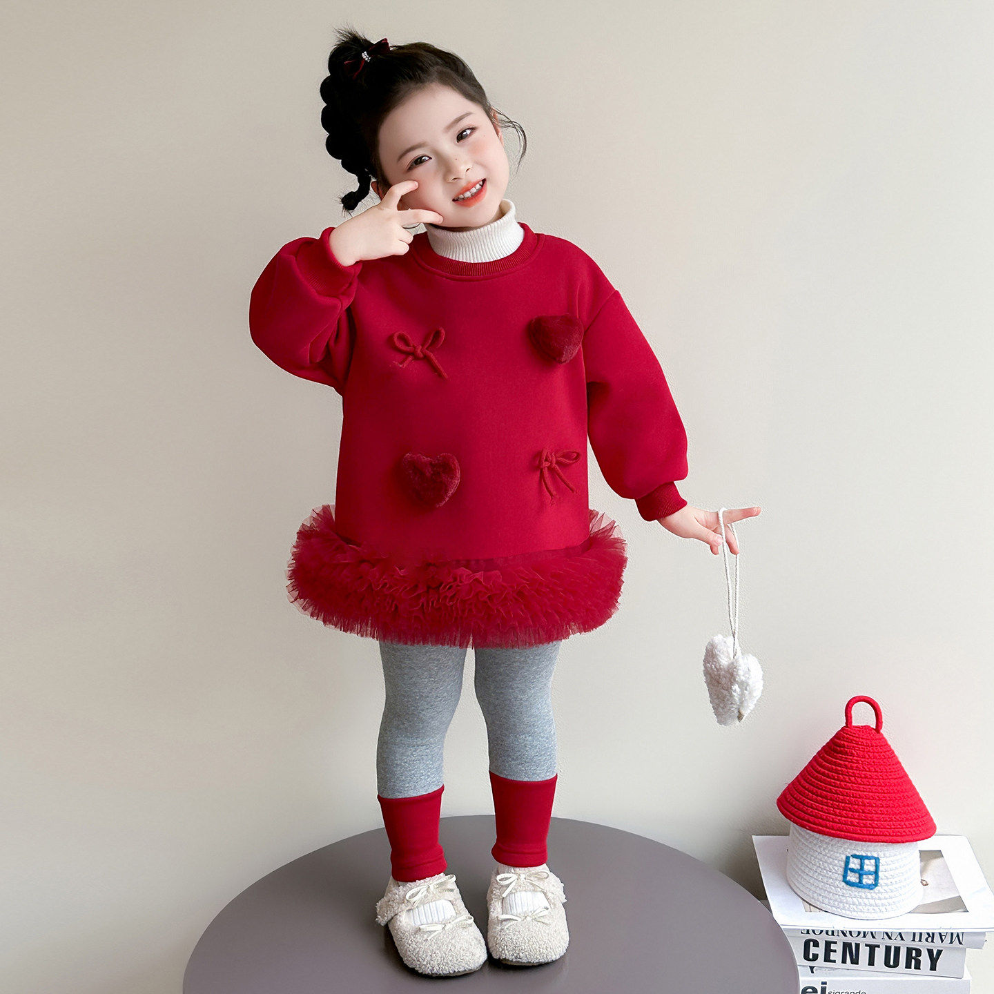 女小童加绒卫衣裙套装秋冬季宝宝洋气时髦冬装儿童过年加厚两件套,女装/女士精品,时尚套装,淘宝优惠券,粉丝福利购,淘宝优惠卷