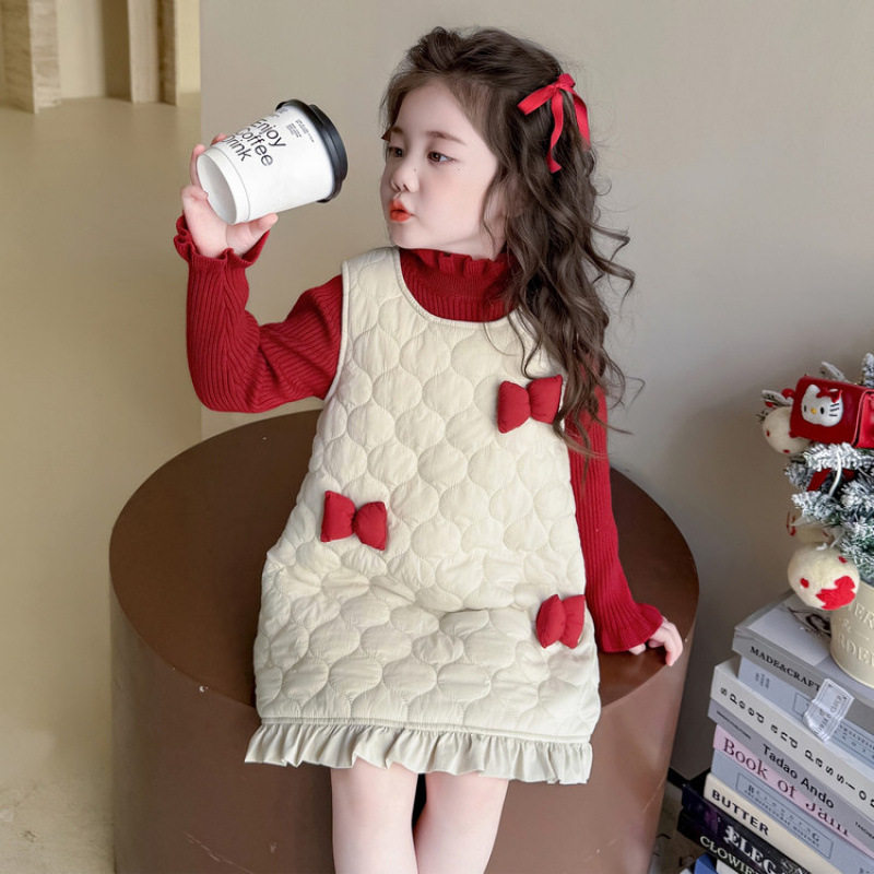 女童绗棉背心裙套装2025秋冬新款洋气甜美小女孩毛衣马甲裙两件套,户外/登山/野营/旅行用品,作训外套/套装/野战套装,淘宝优惠券,粉丝福利购,淘宝优惠卷