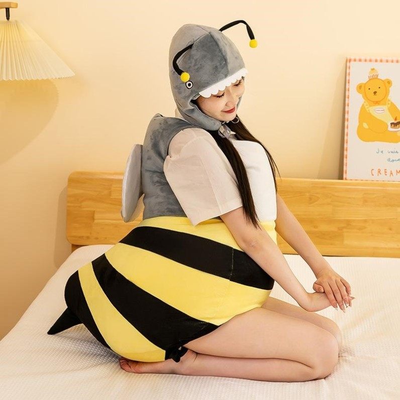 鲨鱼服装小蜜蜂玩偶衣服可穿戴演出成人儿童款鲨鱼搞怪人偶套装,玩具/童车/益智/积木/模型,毛绒/玩偶/公仔/布艺类玩具,淘宝优惠券,粉丝福利购,淘宝优惠卷