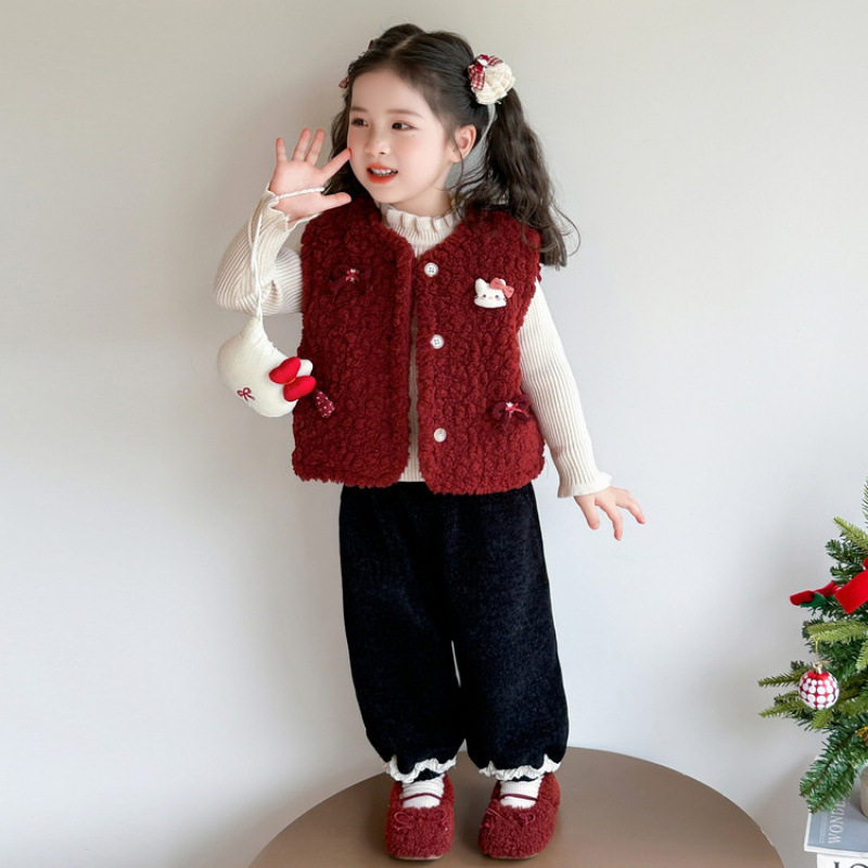 女童套装秋冬2025新款女宝宝洋气儿童冬装加厚外套马甲三件套时髦,户外/登山/野营/旅行用品,作训外套/套装/野战套装,淘宝优惠券,粉丝福利购,淘宝优惠卷