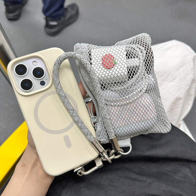 多功能数据线收纳包透明双层拉链便携手包网格迷你收纳袋零钱包,3C数码配件,数码收纳整理包,淘宝优惠券,粉丝福利购,淘宝优惠卷