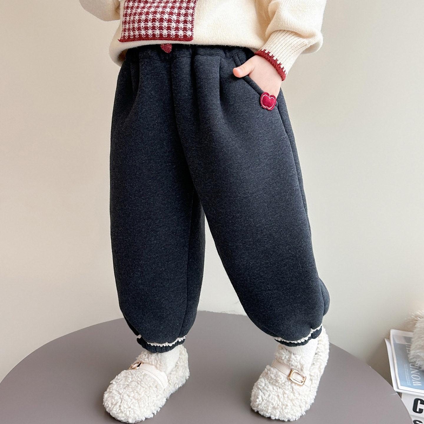 女小童加绒裤子冬季2025新款女宝宝加厚休闲长裤冬装儿童保暖卫裤,女装/女士精品,卫裤,淘宝优惠券,粉丝福利购,淘宝优惠卷