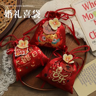 喜糖袋子高级感手提包装空袋装糖果的婚礼糖果伴手礼盒子2025新款