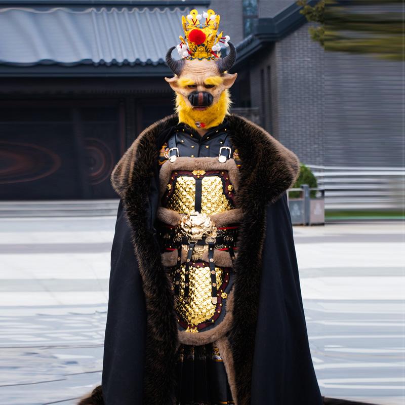 cos服  动漫 新款牛魔王铠甲盔甲加绒 冬季披风斗篷 全甲真人可穿