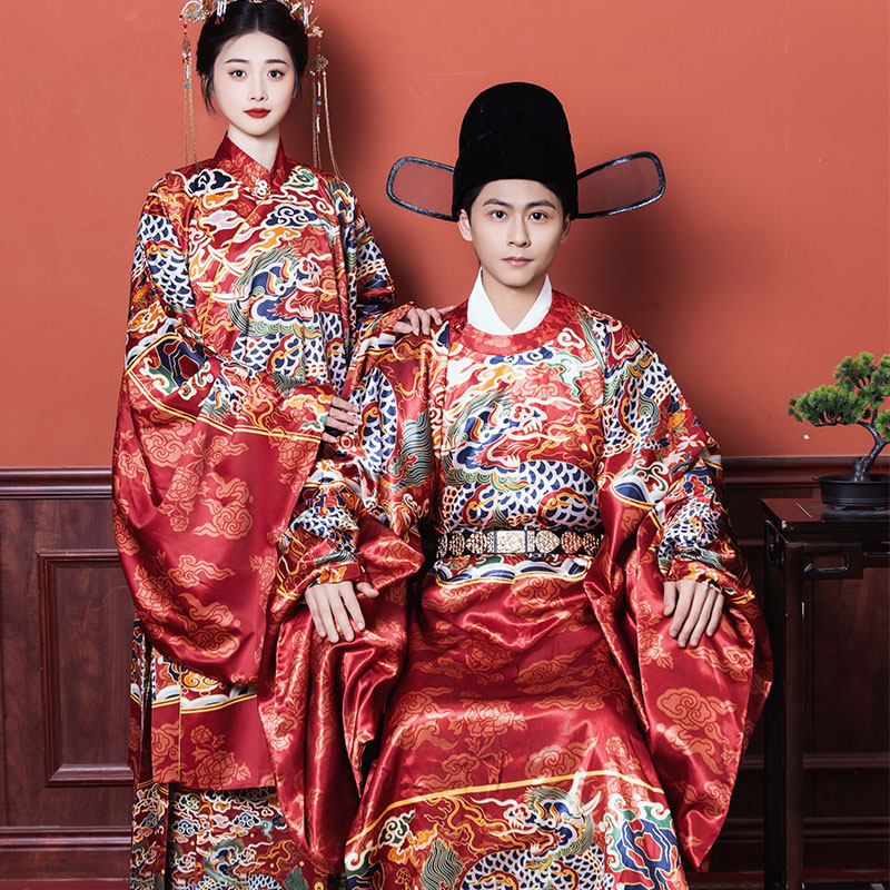 原创明制立领长袄圆领袍婚服重工刺绣织金马面裙秋冬汉服男女情侣,女装/女士精品,汉服套装,淘宝优惠券,粉丝福利购,淘宝优惠卷