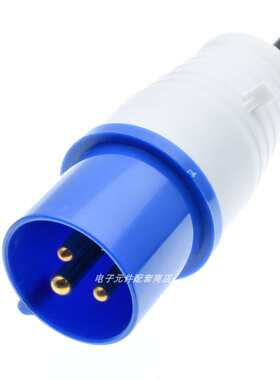 IEC309 16A公头转32A母座2米32A公头转16A母座蓝色工业插头电源线