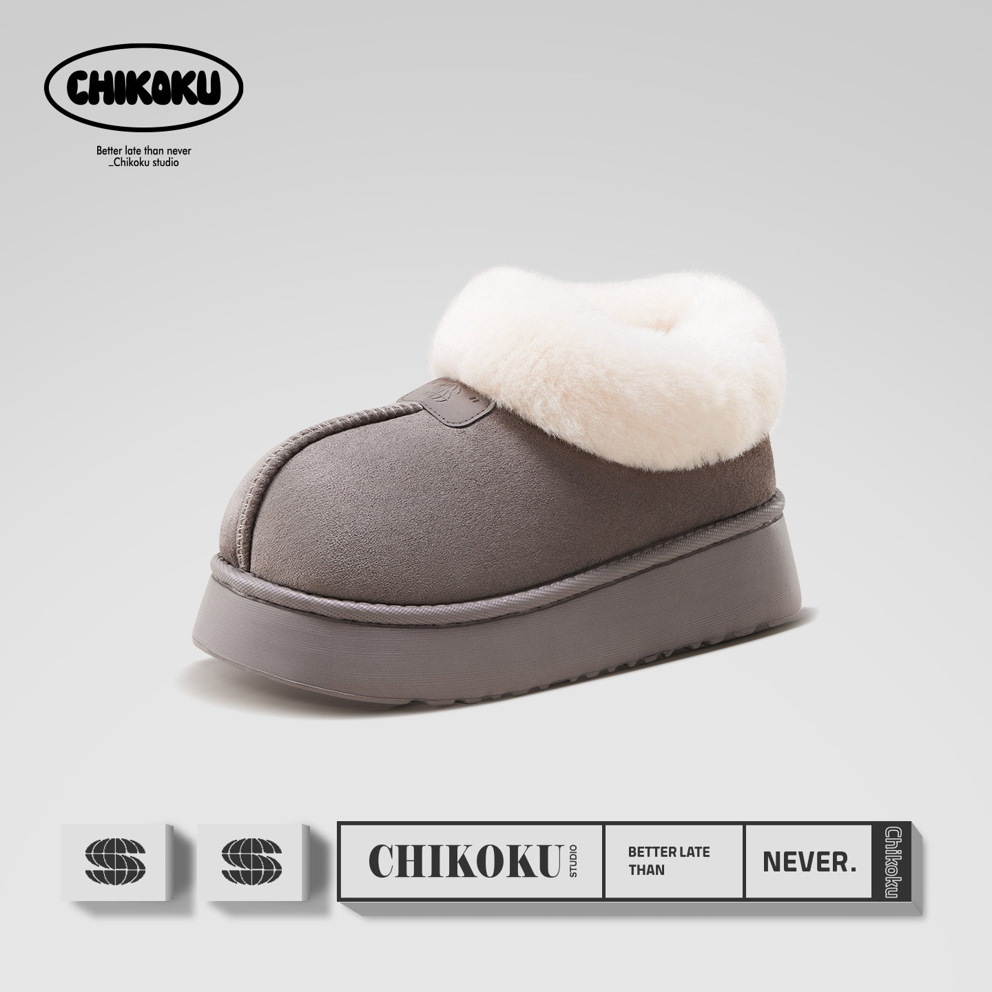 chikoku时尚厚底雪地靴