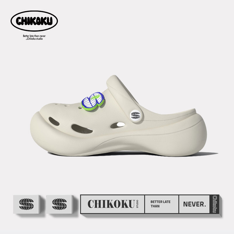 chikoku浪花S标洞洞鞋男夏季