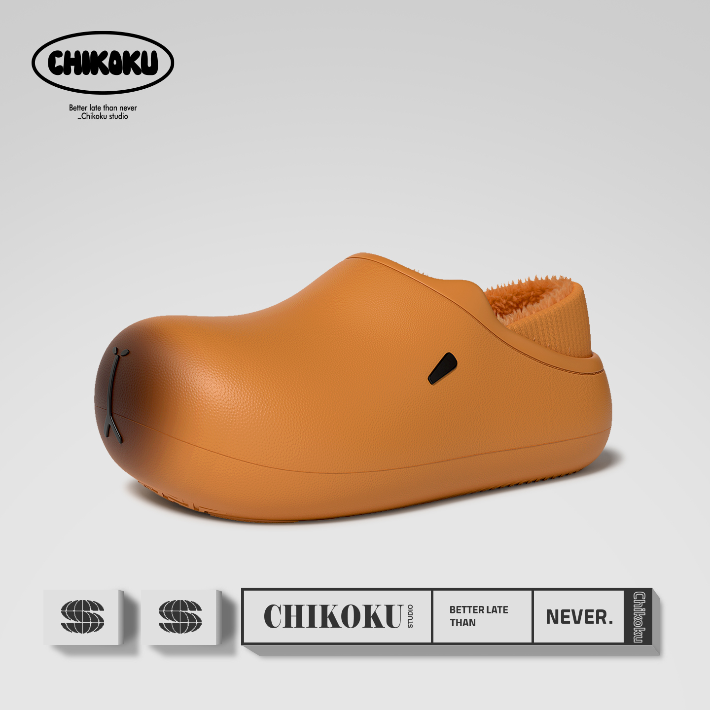 可爱卡皮巴拉勃肯鞋加绒包跟棉拖