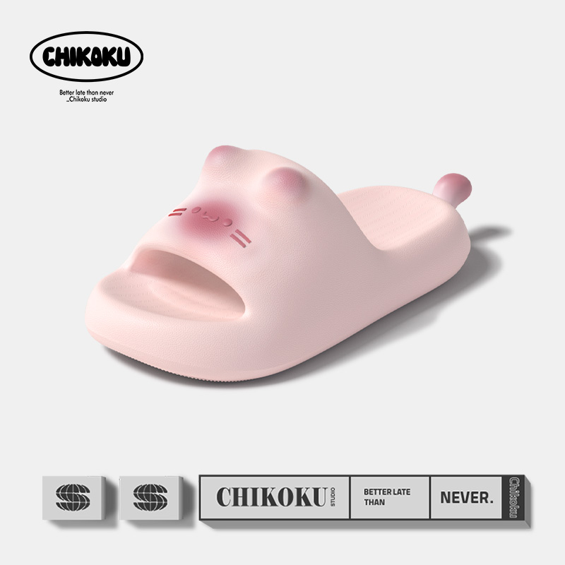 可爱小猫拖鞋女夏季厚底外穿凉拖