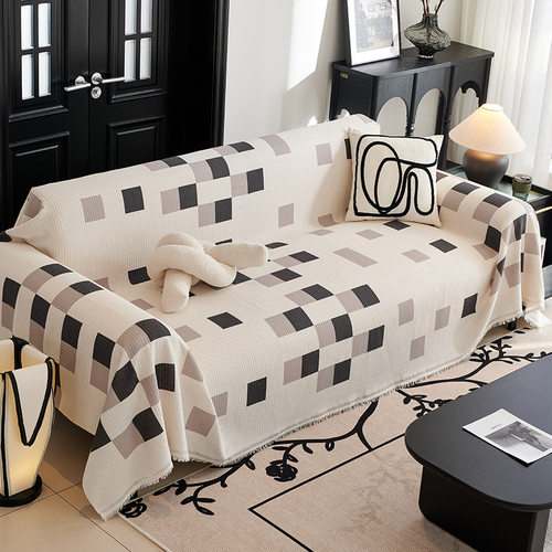 2023新款法式加厚通用型沙发巾全盖一片式清新高级感全包万能沙发