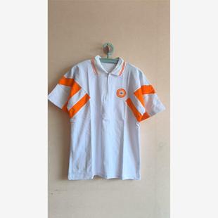 校服高新一中初中部白橘夏季校服套装、白加桔校服短袖、学生专拍