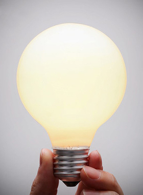 220v钨丝老式e27磨砂40W暖无极可调光台灯g80g95g125奶白龙珠灯泡