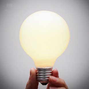 220v钨丝老式 e27磨砂40W暖无极可调光台灯g80g95g125奶白龙珠灯泡